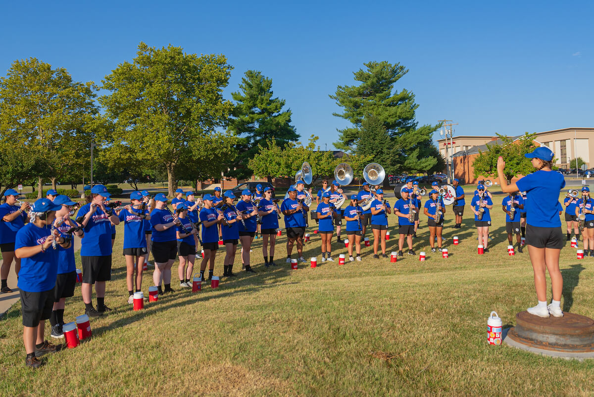 Shenandoah University Marching Band at Move-In Day 2023