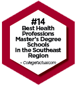 14 Best Health Professions Master's Degree Schools in the Southeast Region