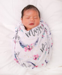 Photo of alum Ariel Arias' newborn, Maya