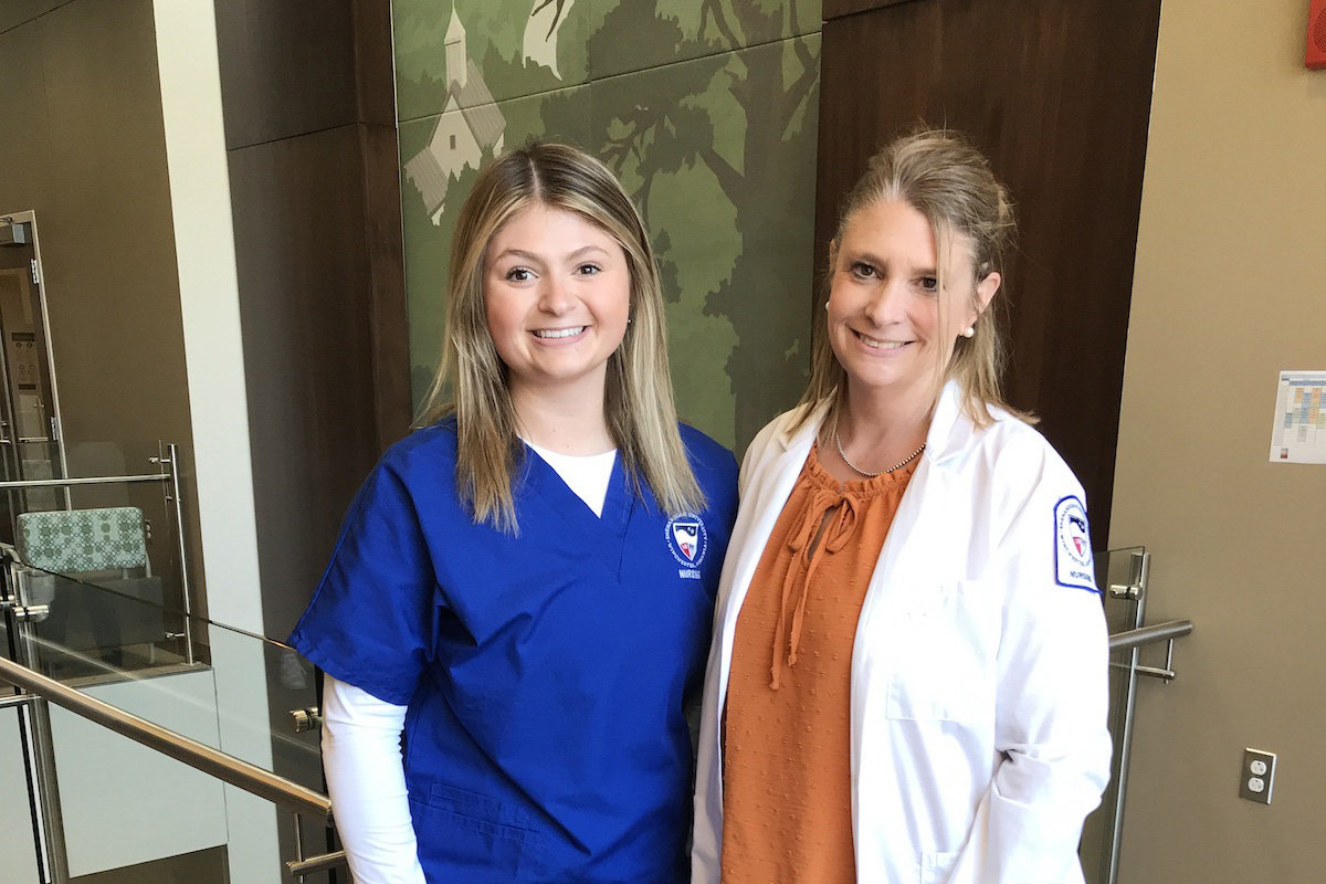 Like Mother, Like Daughter Stacy and Hayley Seabright are sharing their educational experience at Eleanor Wade Custer School of Nursing