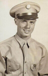Shenandoah alumnus Charles “Cy” L. Maulden ’47 in 1943 in a military uniform. Maulden celebrated his 100th birthday in December 2023. 