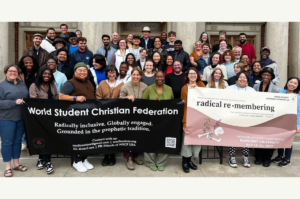 Group photo of attendees at the World Student Christian Federation-US national conference.