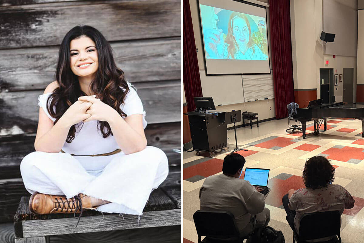 Rebecca Loebe's virtual visit with music students