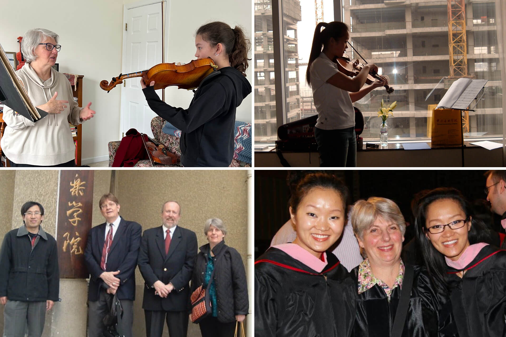 Doris Lederer teaches former viola student's daughter