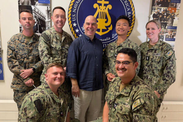 Tim Robblee leads conducting workshop for U.S. Naval Forces Europe and Africa Band in Italy