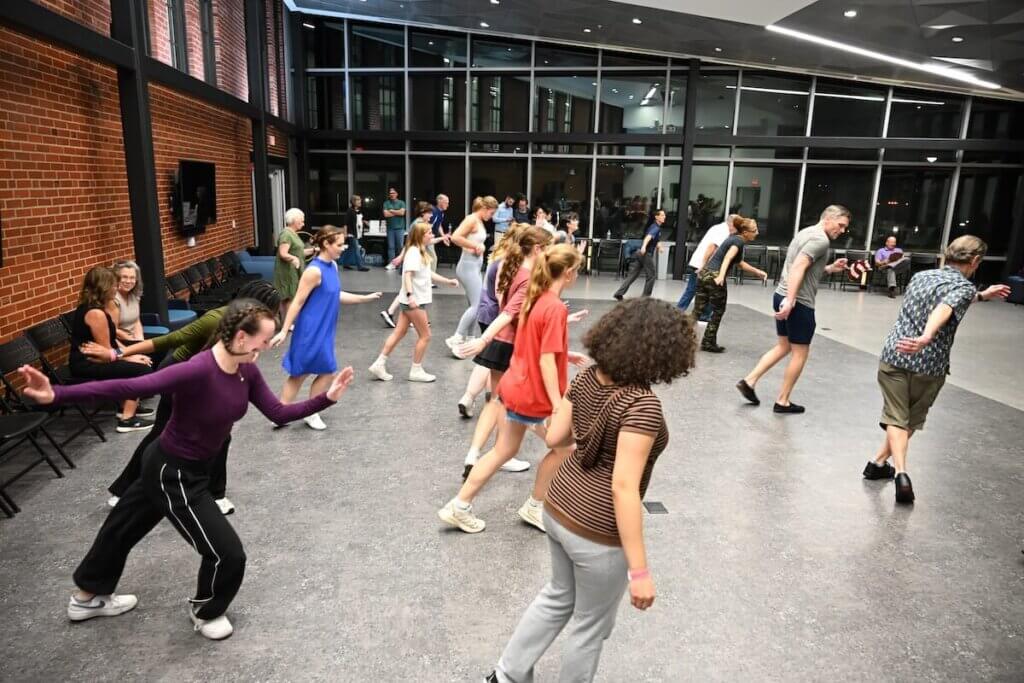 Swing/social dance lesson by Winchester Swing Dance at Hazel-Pruitt Armory.
