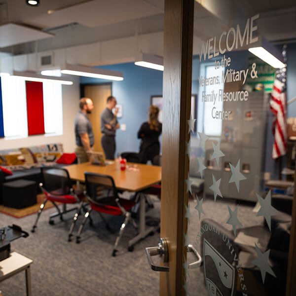 Open door to Veterans, Military and Families Center (VMFC)