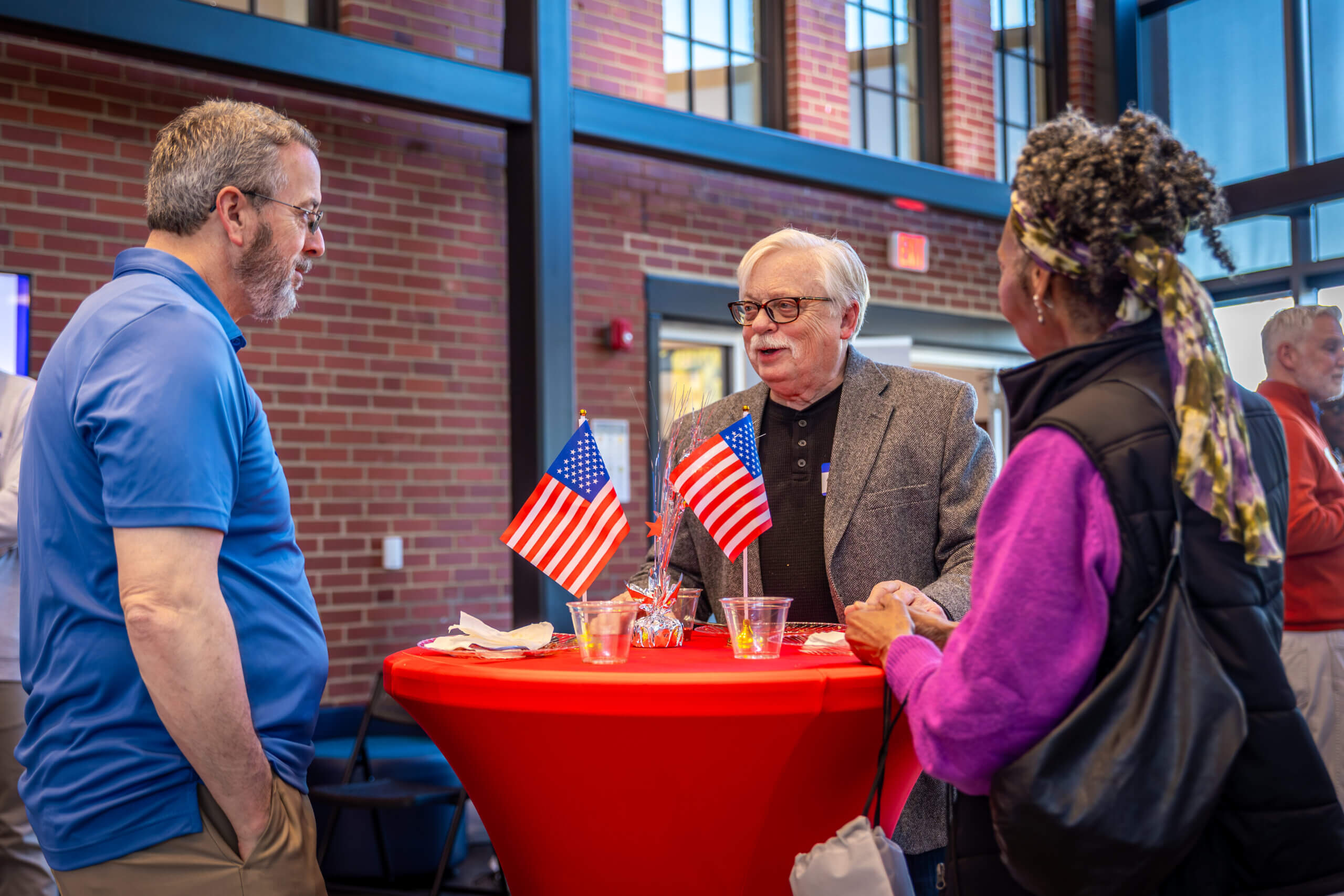 People chatting at HIVE Veteran Networking event