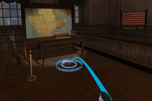 Screenshot of the "1776" virtual reality experience.