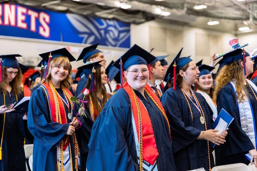 Shenandoah University graduates at commencement.