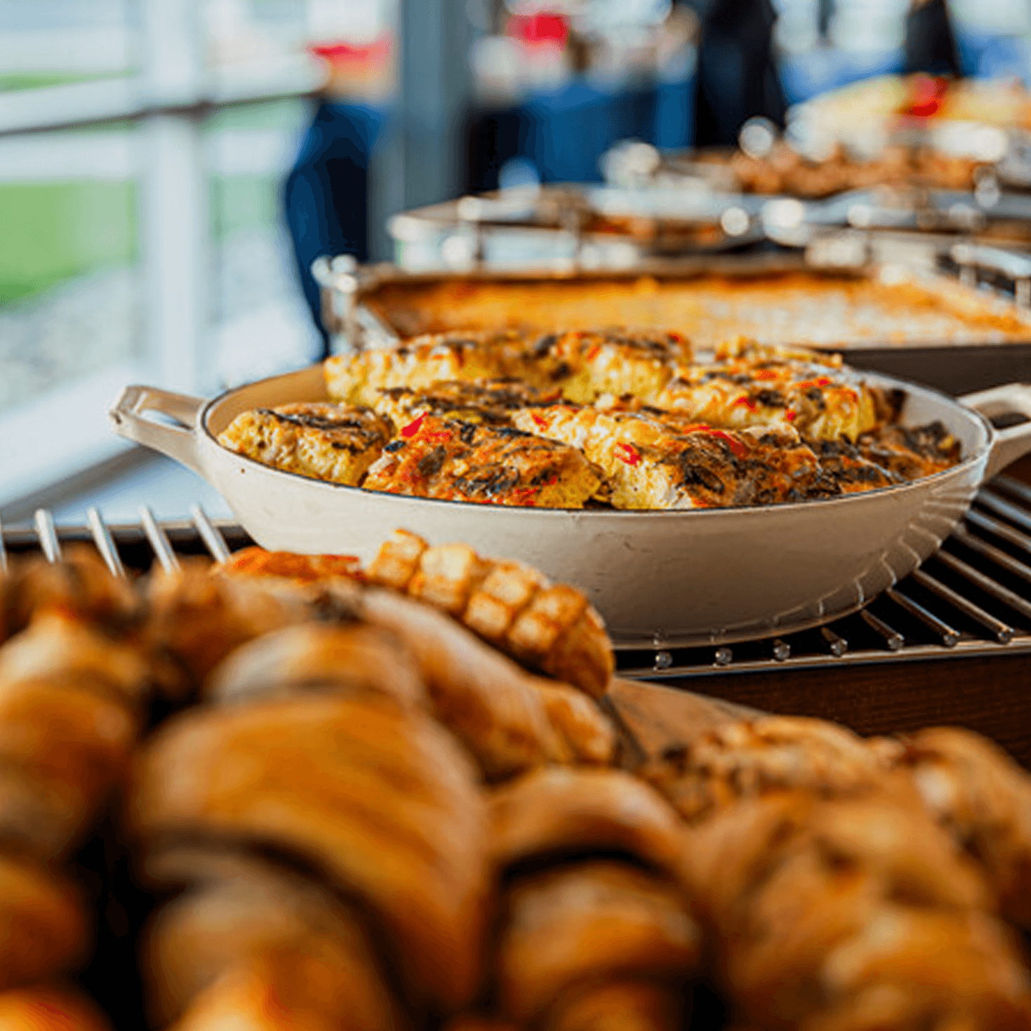 Catering food set out