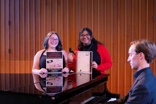 Febronia Farowez ’28, Elizabeth “Libby” Ellwood ’29, and Andrew Wood ’28